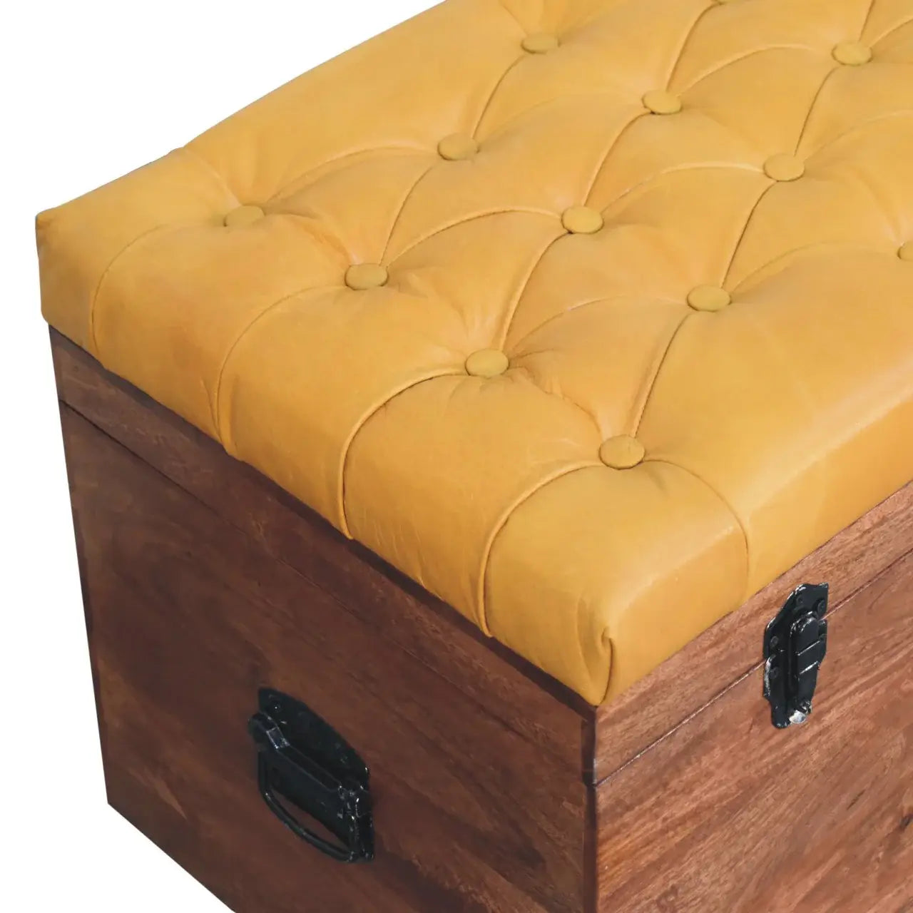 Artisan Furniture Buffalo Hide Honey Caramel Storage Trunk - Artisan Furniture - Flyclothing LLC