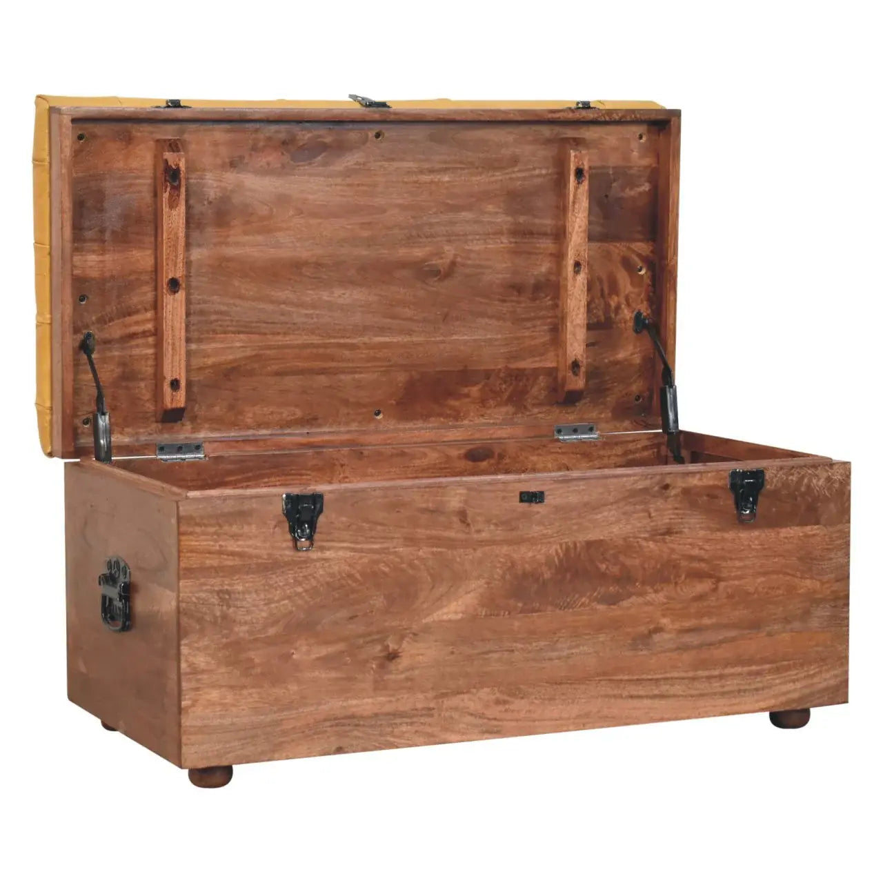 Artisan Furniture Buffalo Hide Honey Caramel Storage Trunk - Artisan Furniture - Flyclothing LLC
