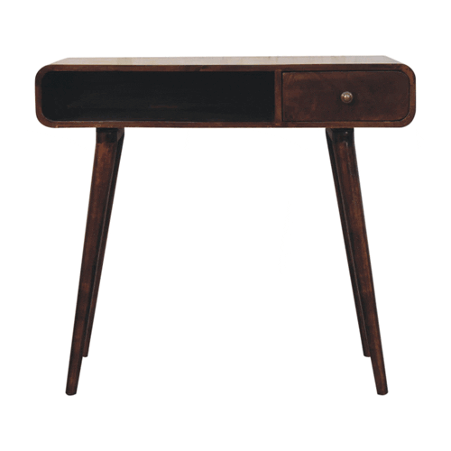 Artisan Furniture Curved California Walnut Writing Desk - Artisan Furniture - Flyclothing LLC