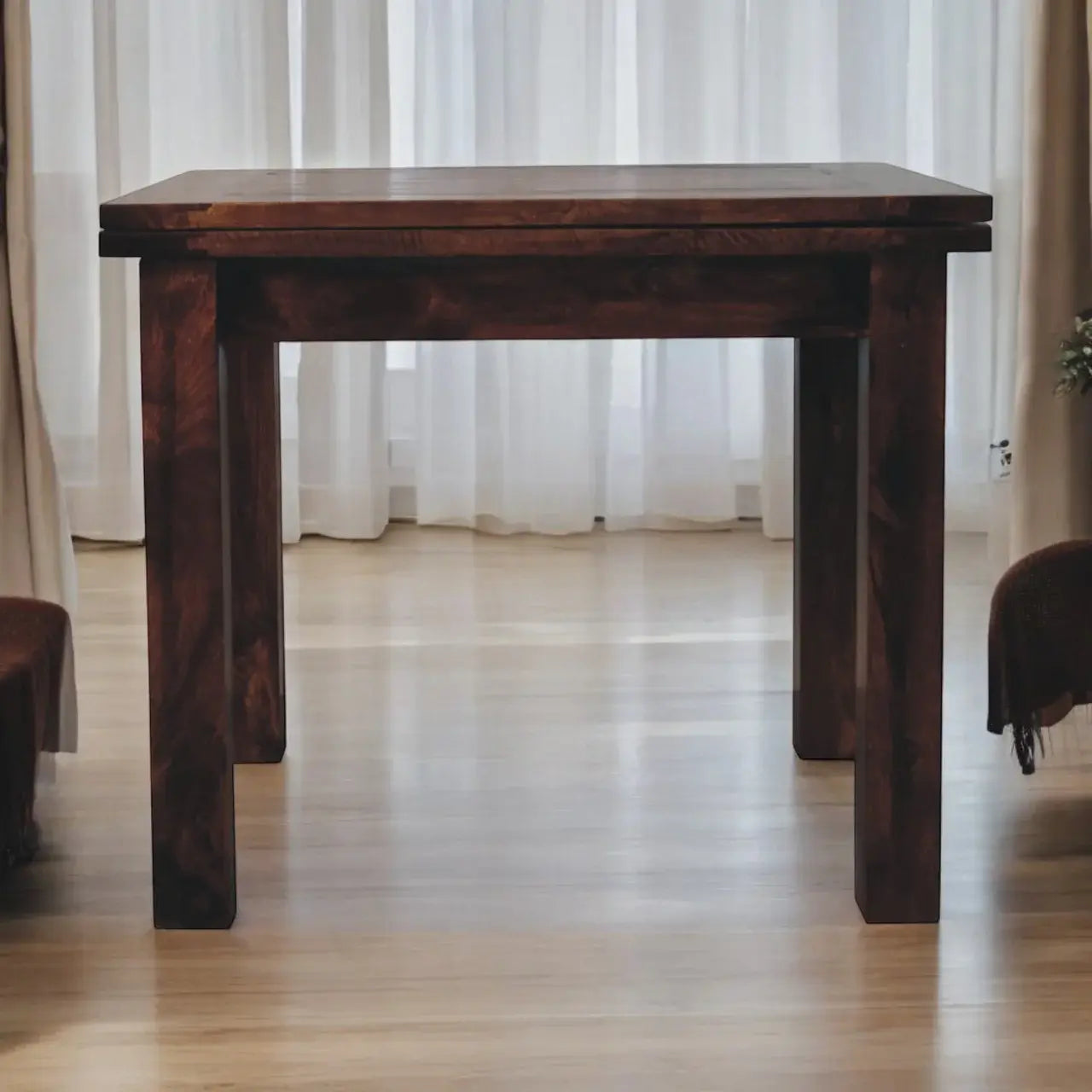 California Walnut Extendable Butterfly Dining Table - Artisan Furniture - Flyclothing LLC