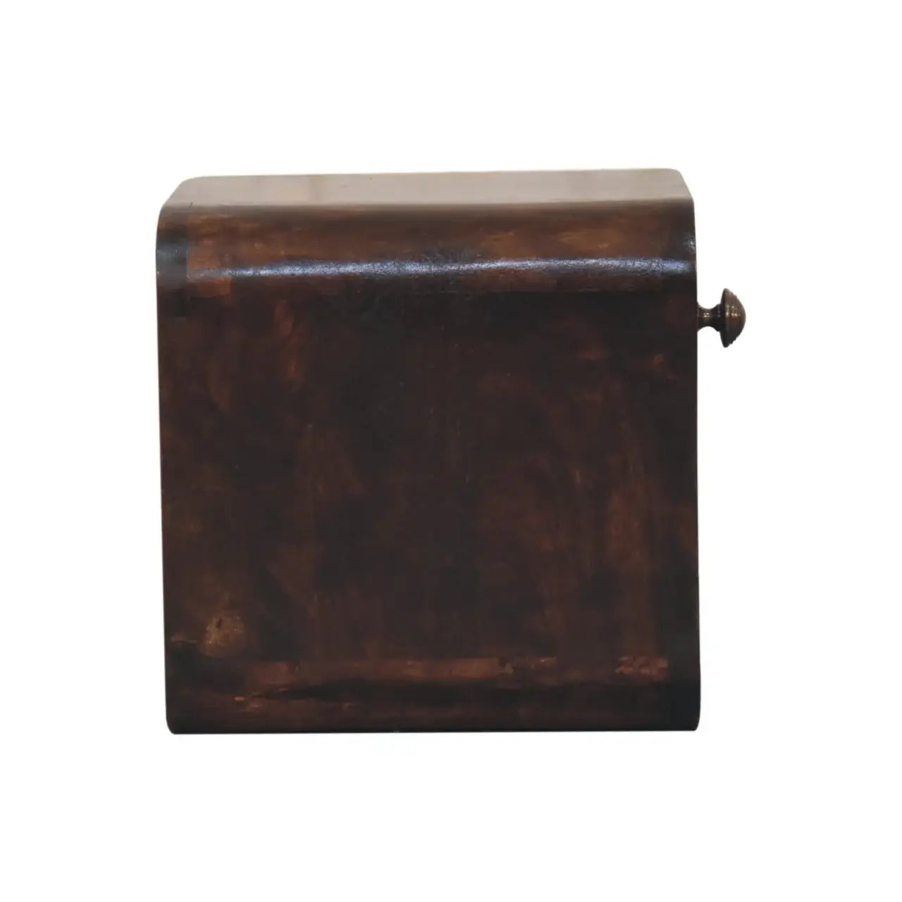 Mini Curved California Walnut Wall Mounted Bedside with Open Slot - Artisan Furniture - Flyclothing LLC