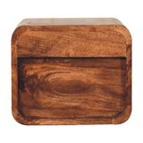 Mini Honey Caramel Wall Mounted Bedside with Open Slot - Artisan Furniture - Flyclothing LLC