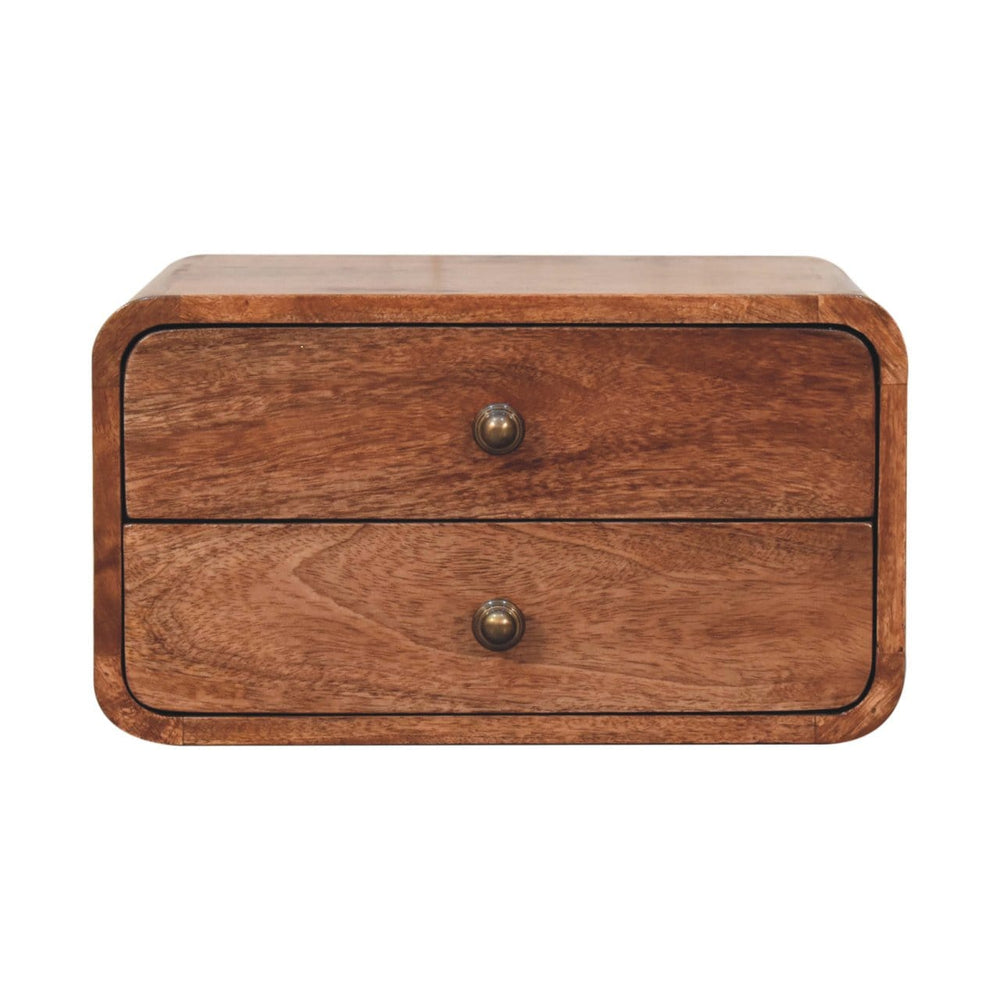 Artisan Furniture Honey Caramel 2 Drawer Floating Bedside - Artisan Furniture