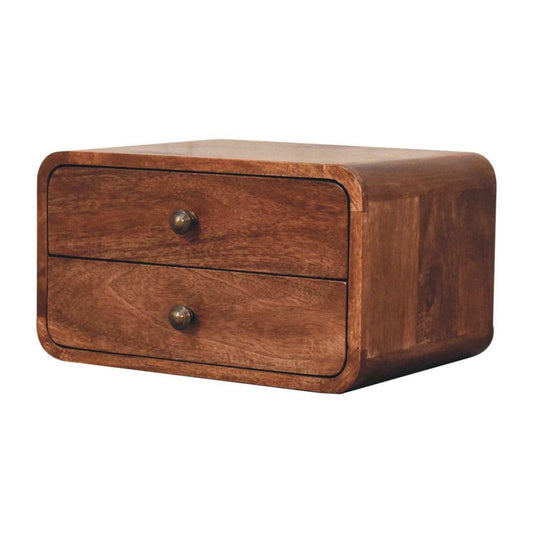 Artisan Furniture Honey Caramel 2 Drawer Floating Bedside - Artisan Furniture - Flyclothing LLC