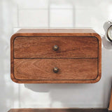 Artisan Furniture Honey Caramel 2 Drawer Floating Bedside - Artisan Furniture - Flyclothing LLC