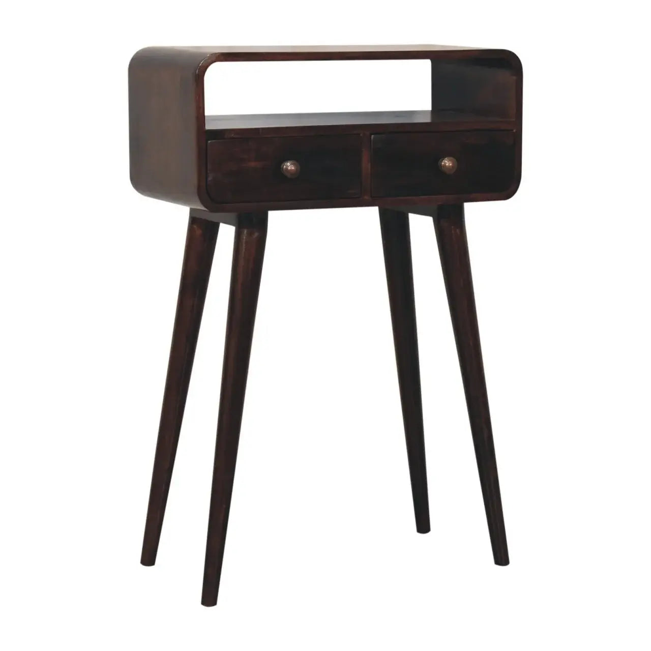 Artisan Furniture Mini California Walnut Curved Console Table - Artisan Furniture - Flyclothing LLC