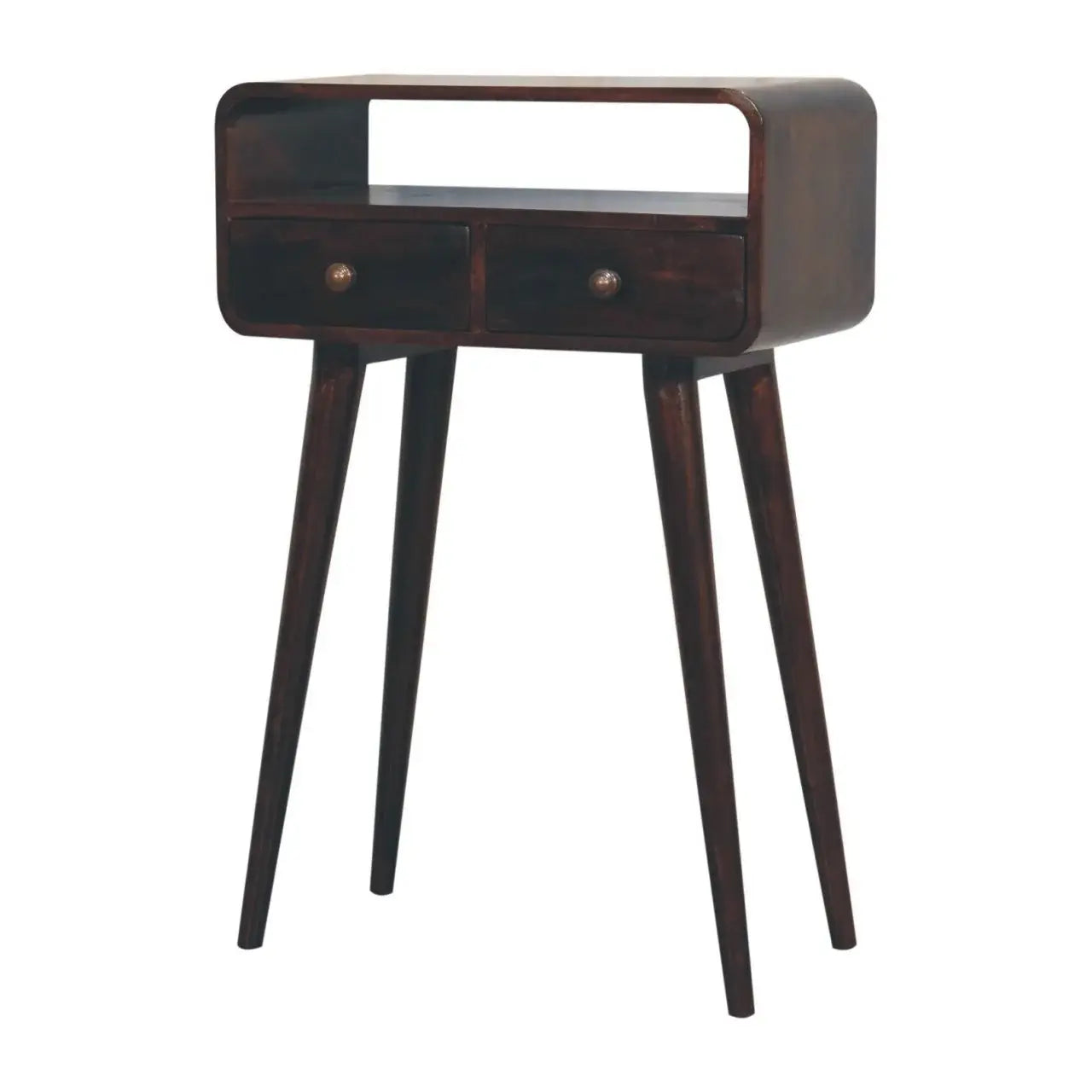 Artisan Furniture Mini California Walnut Curved Console Table - Artisan Furniture - Flyclothing LLC