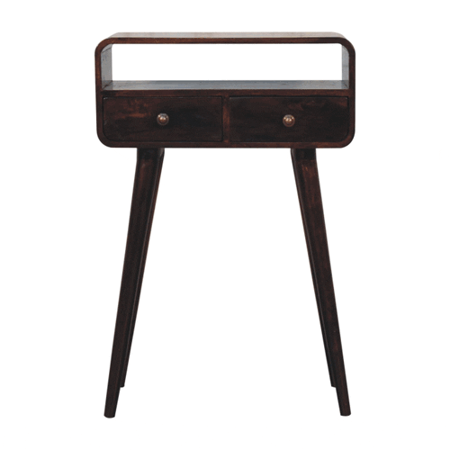 Artisan Furniture Mini California Walnut Curved Console Table - Artisan Furniture - Flyclothing LLC