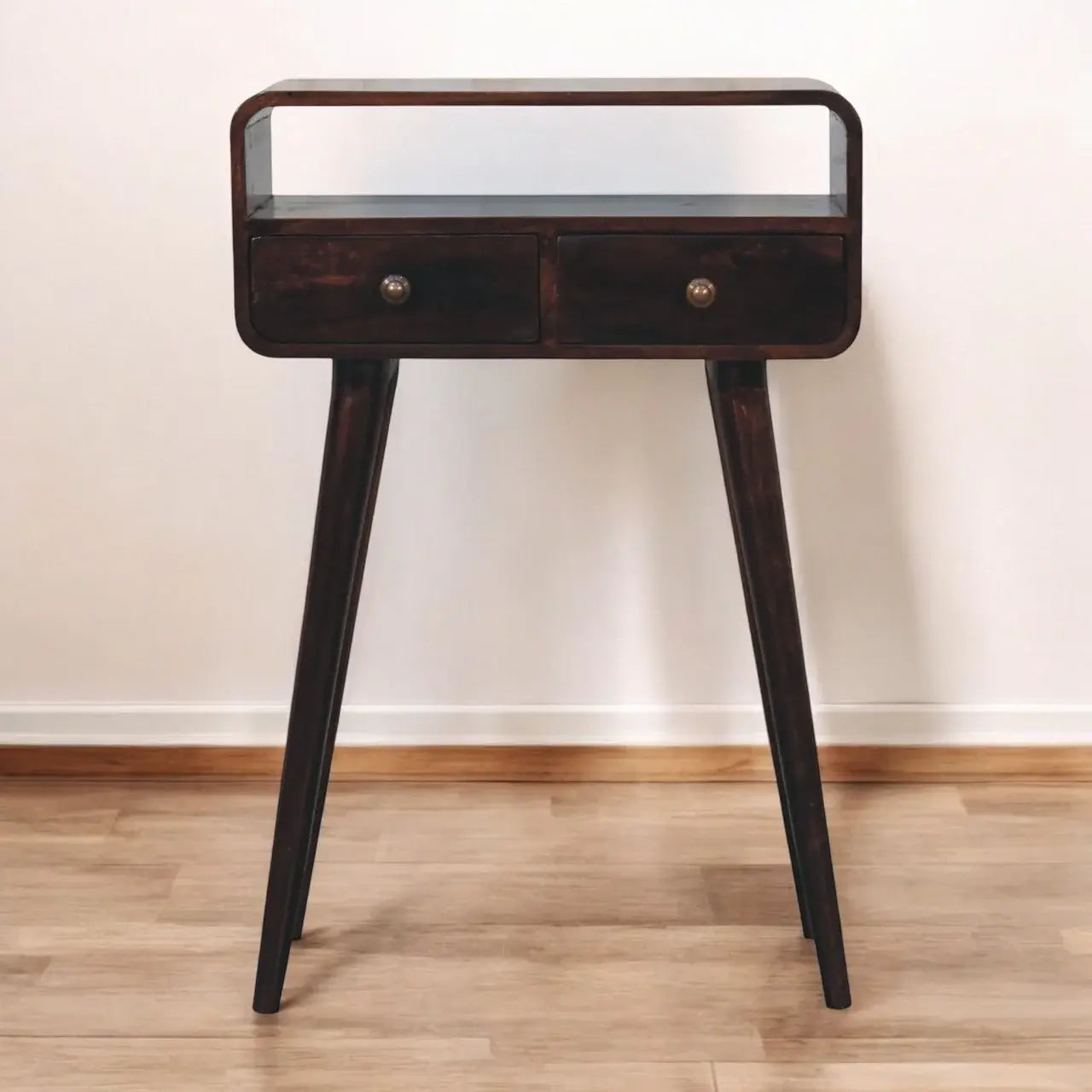 Artisan Furniture Mini California Walnut Curved Console Table - Artisan Furniture - Flyclothing LLC