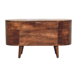 Honey Caramel Rounded Lid up Blanket Box - Artisan Furniture - Flyclothing LLC