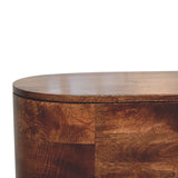 Honey Caramel Rounded Lid up Blanket Box - Artisan Furniture - Flyclothing LLC