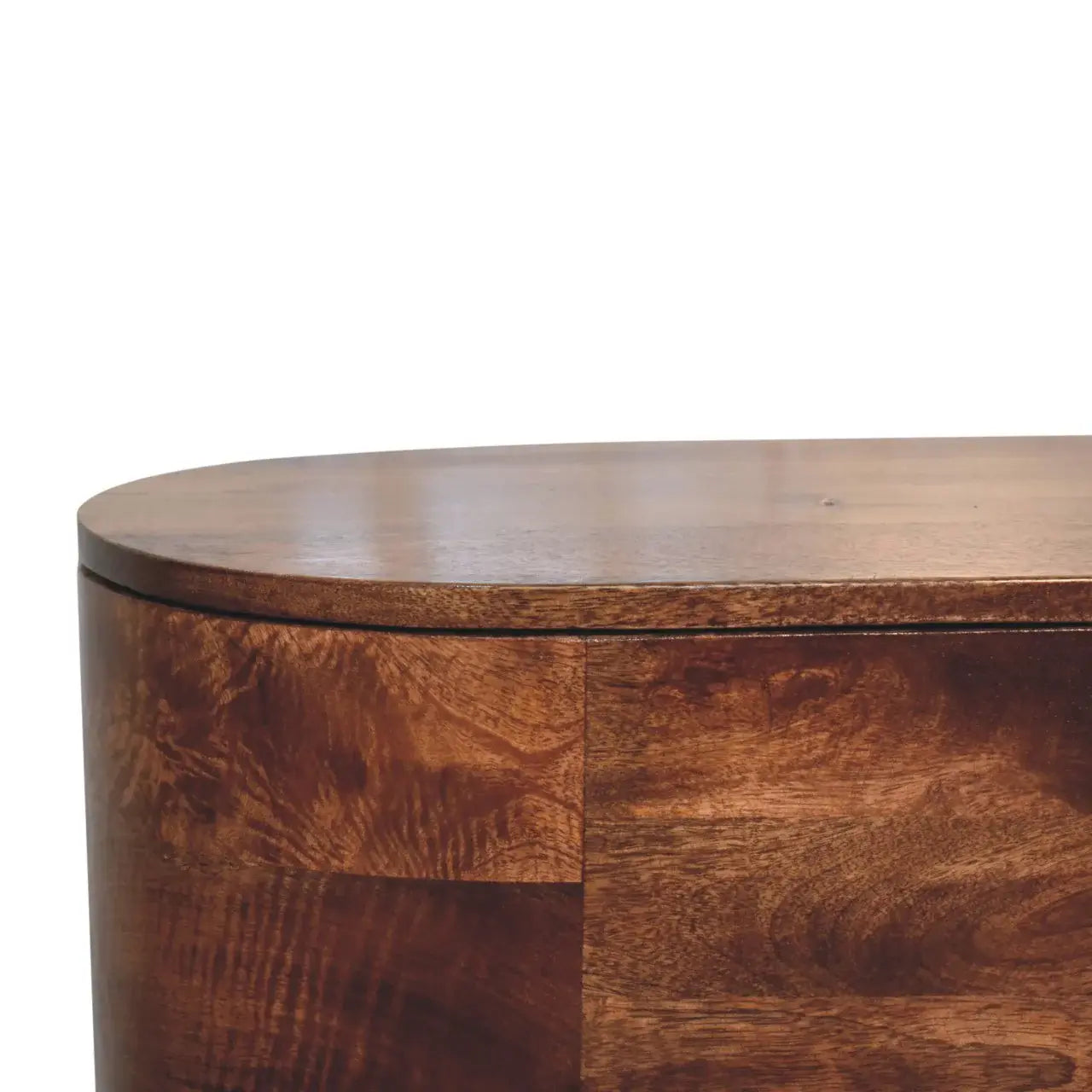 Honey Caramel Rounded Lid up Blanket Box - Artisan Furniture - Flyclothing LLC