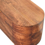 Honey Caramel Rounded Lid up Blanket Box - Artisan Furniture - Flyclothing LLC
