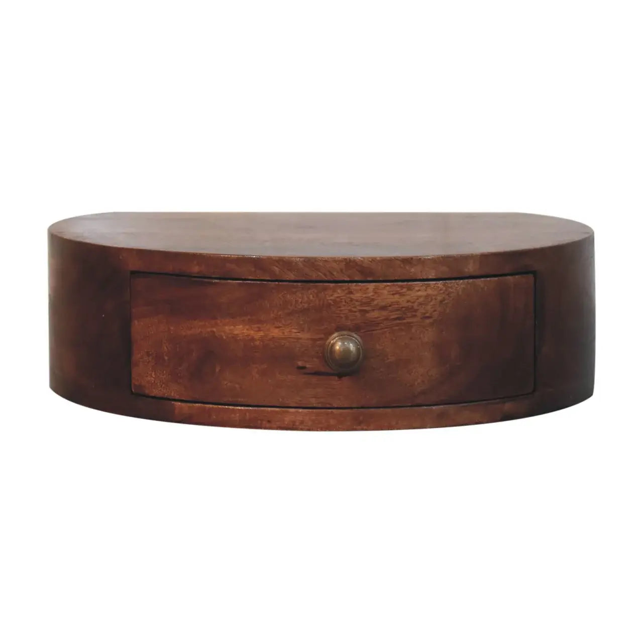 Honey Caramel Wall Mounted Rounded Bedside - Artisan Furniture - Flyclothing LLC