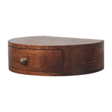 Honey Caramel Wall Mounted Rounded Bedside - Artisan Furniture - Flyclothing LLC