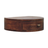 Honey Caramel Wall Mounted Rounded Bedside - Artisan Furniture - Flyclothing LLC