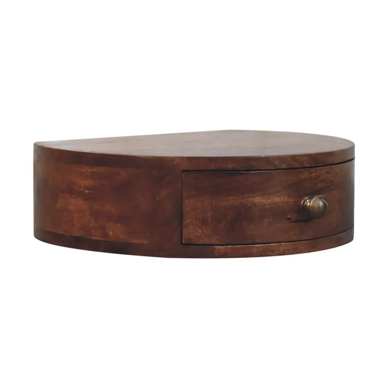 Honey Caramel Wall Mounted Rounded Bedside - Artisan Furniture - Flyclothing LLC