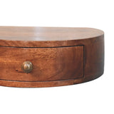 Honey Caramel Wall Mounted Rounded Bedside - Artisan Furniture - Flyclothing LLC