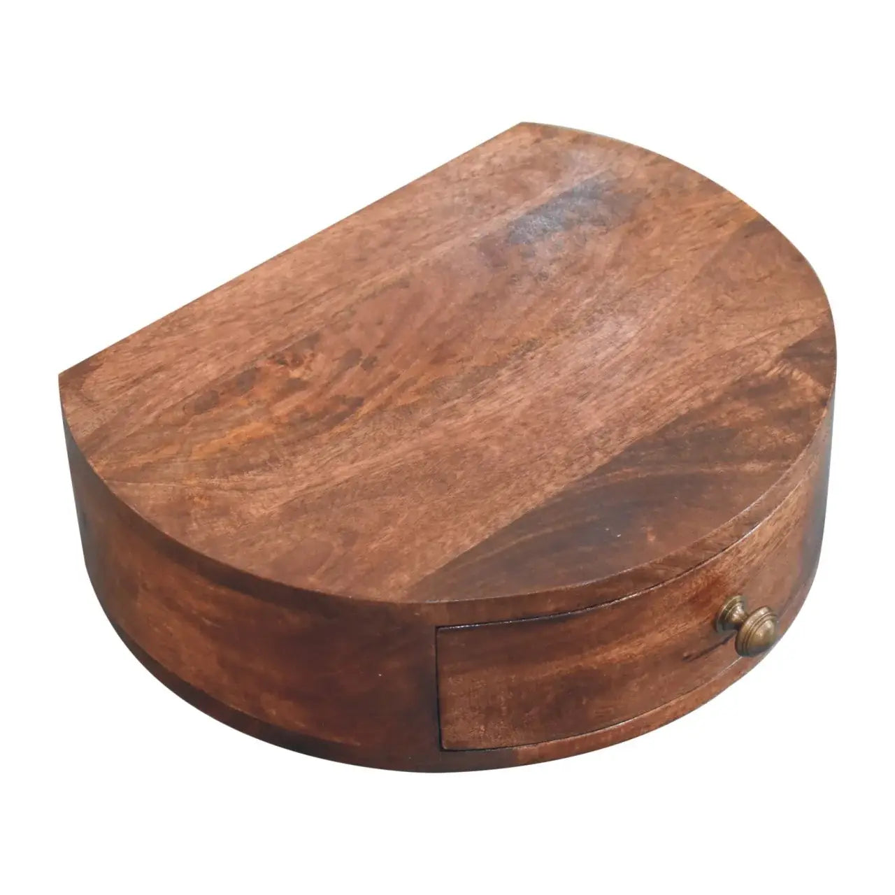 Honey Caramel Wall Mounted Rounded Bedside - Artisan Furniture - Flyclothing LLC