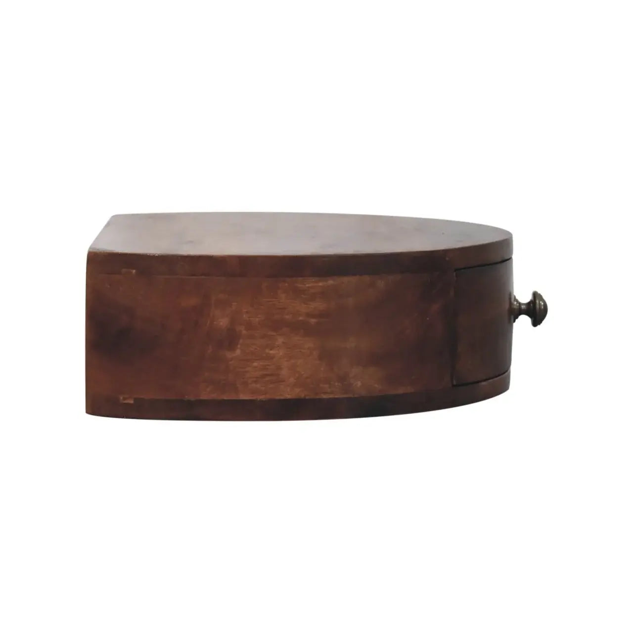 Honey Caramel Wall Mounted Rounded Bedside - Artisan Furniture - Flyclothing LLC