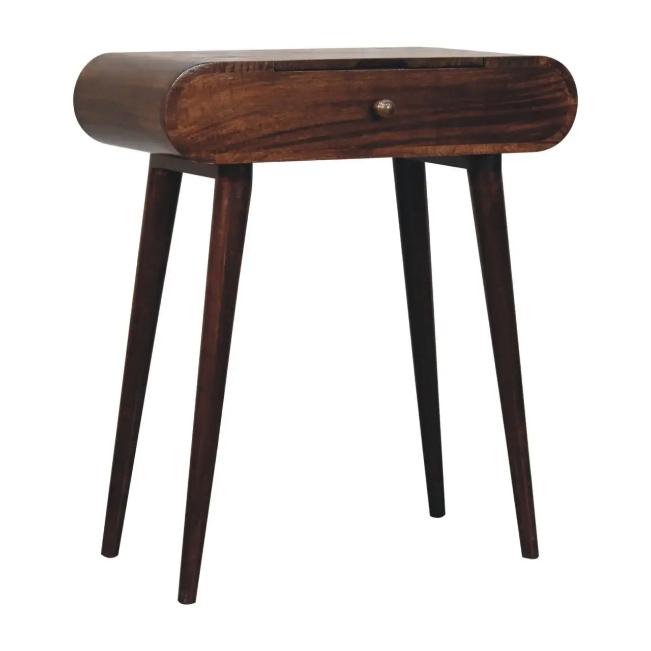 Artisan Furniture Mini California Walnut Dressing Table with Foldable Mirror - Artisan Furniture - Flyclothing LLC