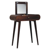 Artisan Furniture Mini California Walnut Dressing Table with Foldable Mirror - Artisan Furniture - Flyclothing LLC