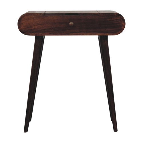 Artisan Furniture Mini California Walnut Dressing Table with Foldable Mirror - Artisan Furniture - Flyclothing LLC