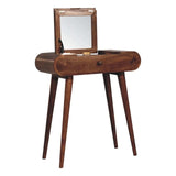Artisan Furniture Mini Honey Caramel Dressing Table with Foldable Mirror - Artisan Furniture - Flyclothing LLC
