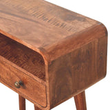 Artisan Furniture Mini Curved Honey Caramel Console Table - Artisan Furniture - Flyclothing LLC