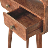 Artisan Furniture Mini Curved Honey Caramel Console Table - Artisan Furniture - Flyclothing LLC