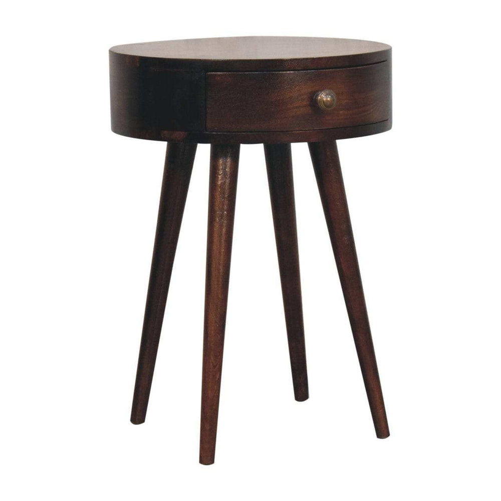 Artisan Furniture Nordic California Walnut Circular Shaped Bedside - Artisan Furniture - Flyclothing LLC