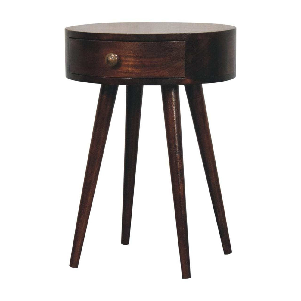 Artisan Furniture Nordic California Walnut Circular Shaped Bedside - Artisan Furniture - Flyclothing LLC