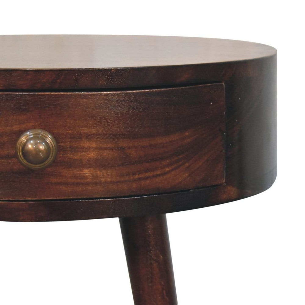 Artisan Furniture Nordic California Walnut Circular Shaped Bedside - Artisan Furniture - Flyclothing LLC
