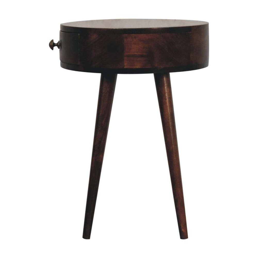 Artisan Furniture Nordic California Walnut Circular Shaped Bedside - Artisan Furniture - Flyclothing LLC