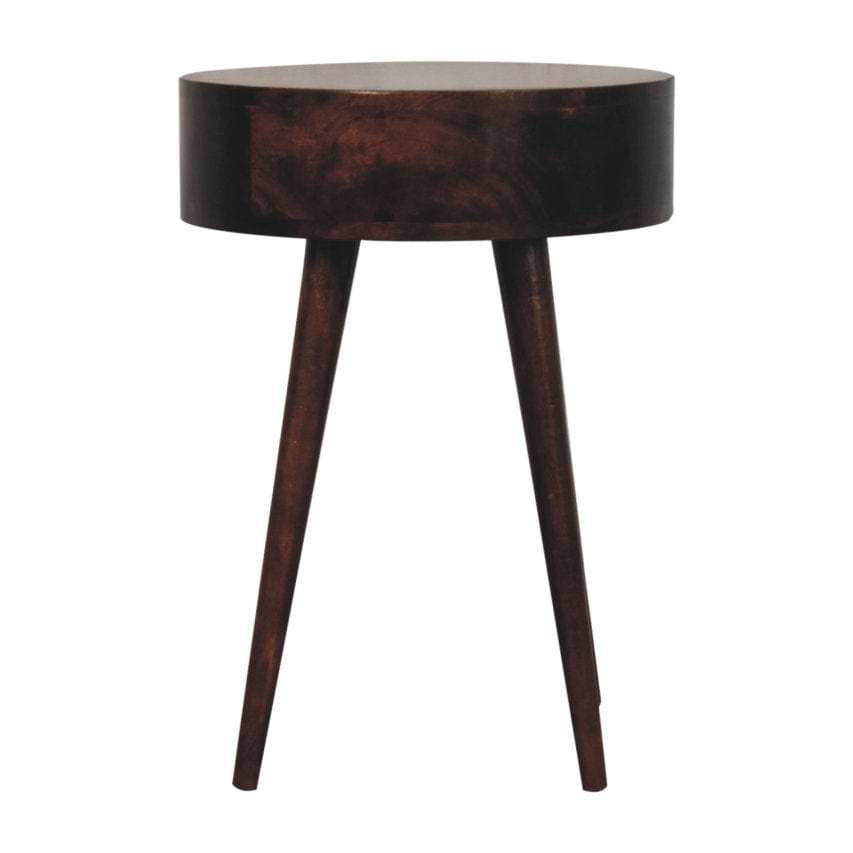 Artisan Furniture Nordic California Walnut Circular Shaped Bedside - Artisan Furniture - Flyclothing LLC