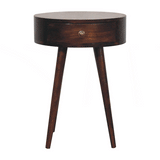 Artisan Furniture Nordic California Walnut Circular Shaped Bedside - Artisan Furniture - Flyclothing LLC