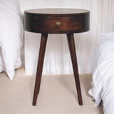 Artisan Furniture Nordic California Walnut Circular Shaped Bedside - Artisan Furniture - Flyclothing LLC
