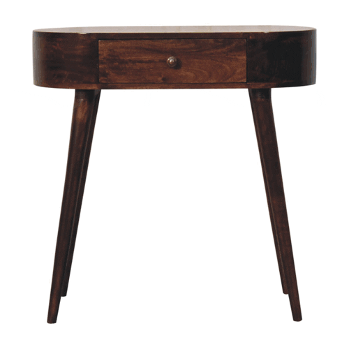 Artisan Furniture Honey Caramel Rounded Small Console Table - Artisan Furniture - Flyclothing LLC