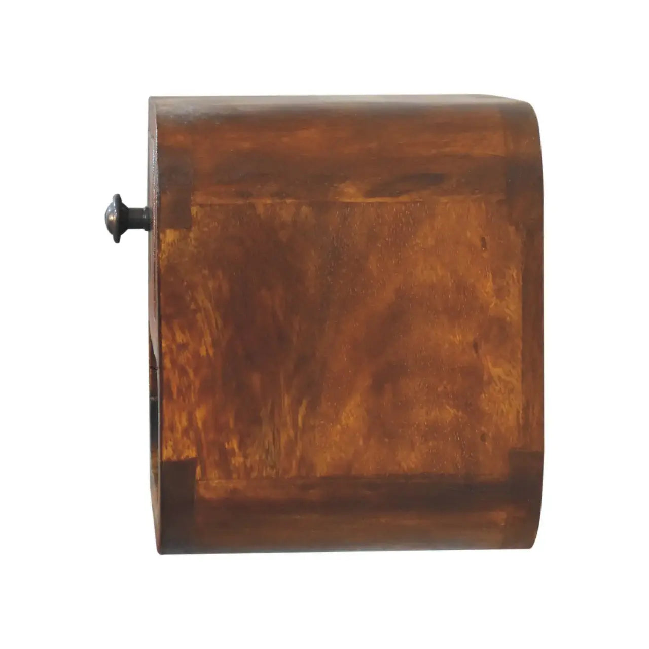 Extra Mini Curved Chestnut Bedside with Open Slot - Artisan Furniture - Flyclothing LLC