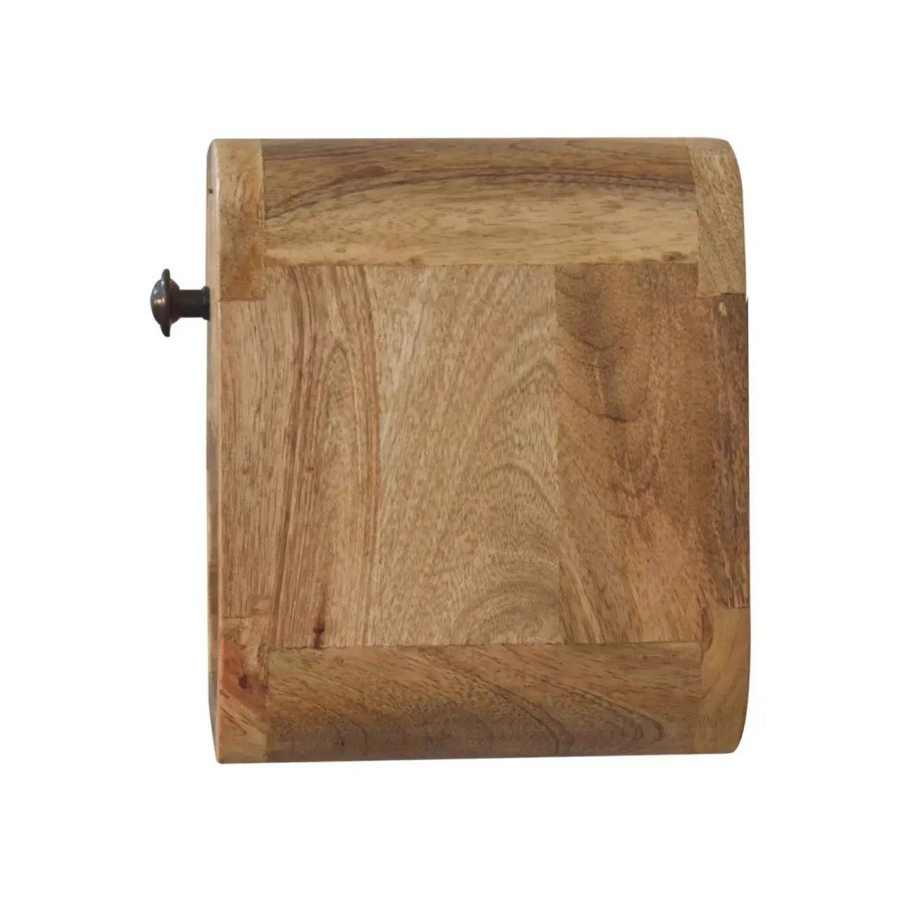 Extra Mini Curved Oak-ish Bedside with Open Slot - Artisan Furniture - Flyclothing LLC