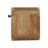 Extra Mini Curved Oak-ish Bedside with Open Slot - Artisan Furniture - Flyclothing LLC