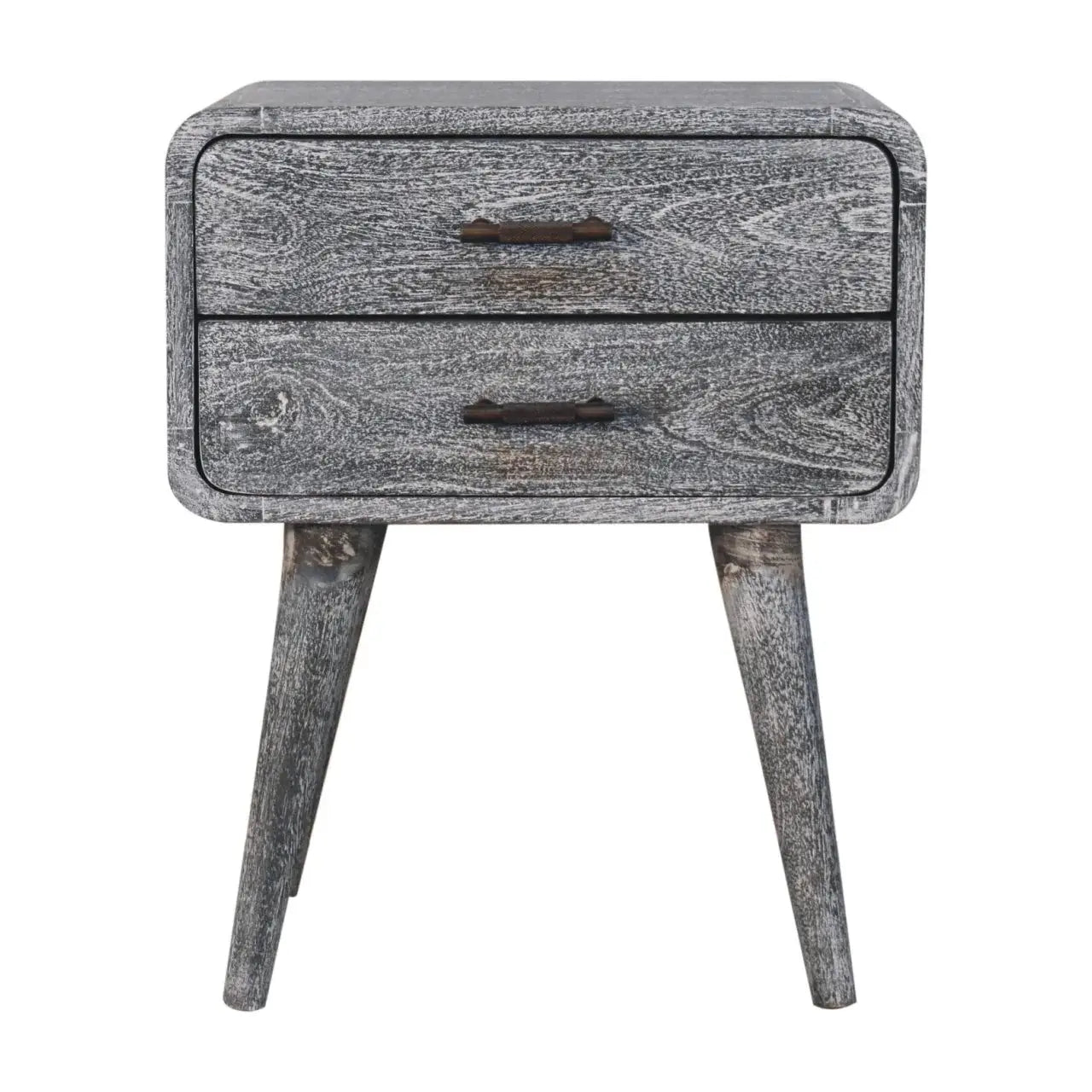 Artisan Furniture Sandblasted Ash Curved Bedside - Artisan Furniture - Flyclothing LLC