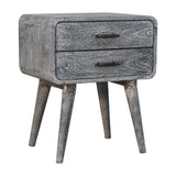 Artisan Furniture Sandblasted Ash Curved Bedside - Artisan Furniture - Flyclothing LLC