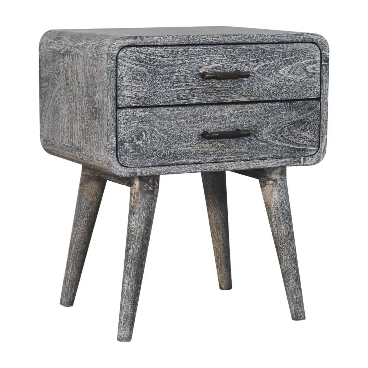 Artisan Furniture Sandblasted Ash Curved Bedside - Artisan Furniture - Flyclothing LLC