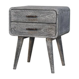 Artisan Furniture Sandblasted Ash Curved Bedside - Artisan Furniture - Flyclothing LLC