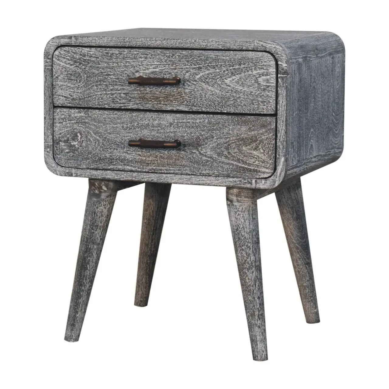 Artisan Furniture Sandblasted Ash Curved Bedside - Artisan Furniture - Flyclothing LLC