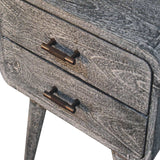 Artisan Furniture Sandblasted Ash Curved Bedside - Artisan Furniture - Flyclothing LLC