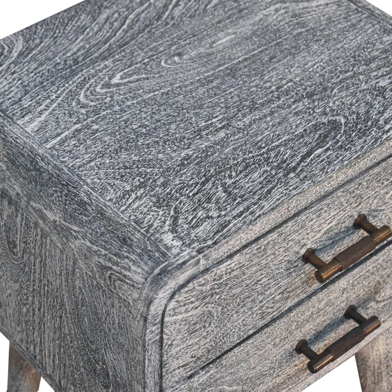 Artisan Furniture Sandblasted Ash Curved Bedside - Artisan Furniture - Flyclothing LLC