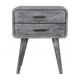 Artisan Furniture Sandblasted Ash Curved Bedside - Artisan Furniture - Flyclothing LLC