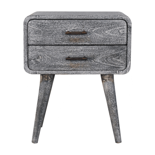 Artisan Furniture Sandblasted Ash Curved Bedside - Artisan Furniture - Flyclothing LLC